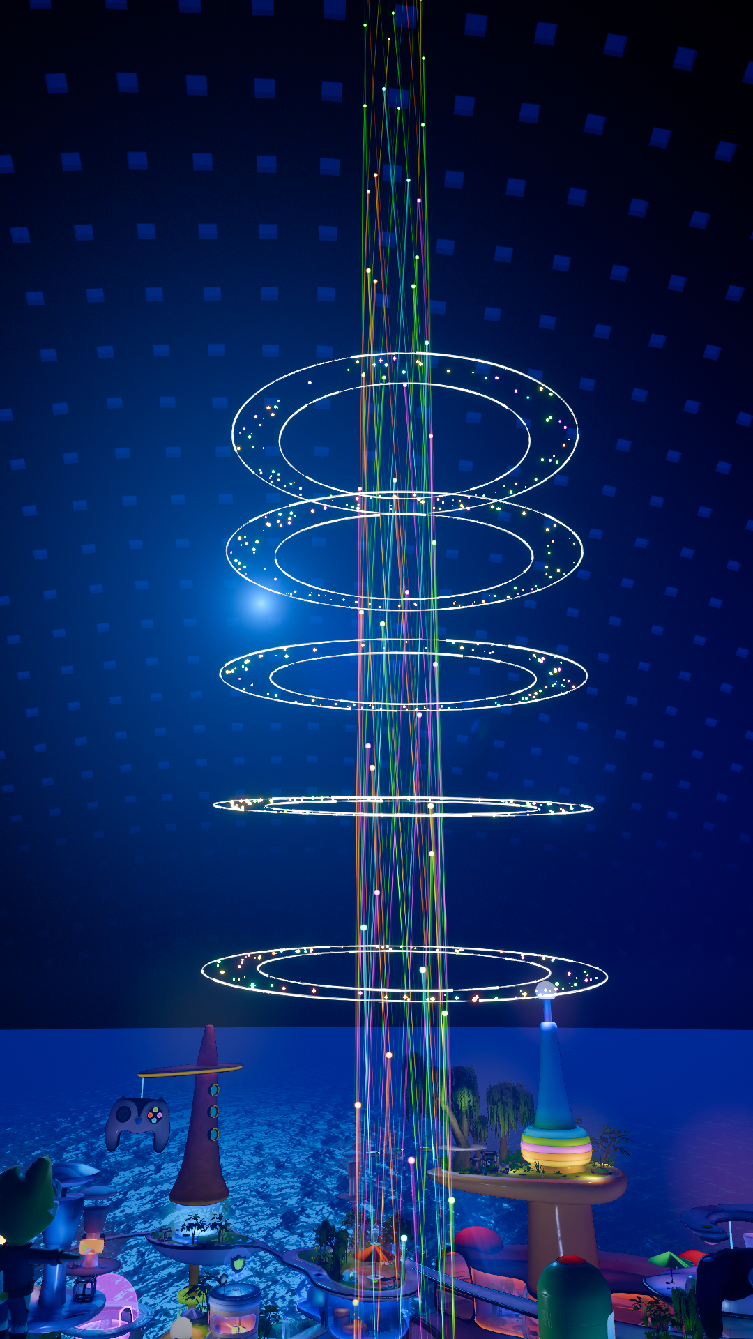 An image of the Furality Ultra fireworks display.